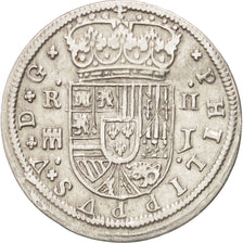 Spagna, Philip V, 2 Réales, 1717, Segovia, BB+, Argento, KM:297