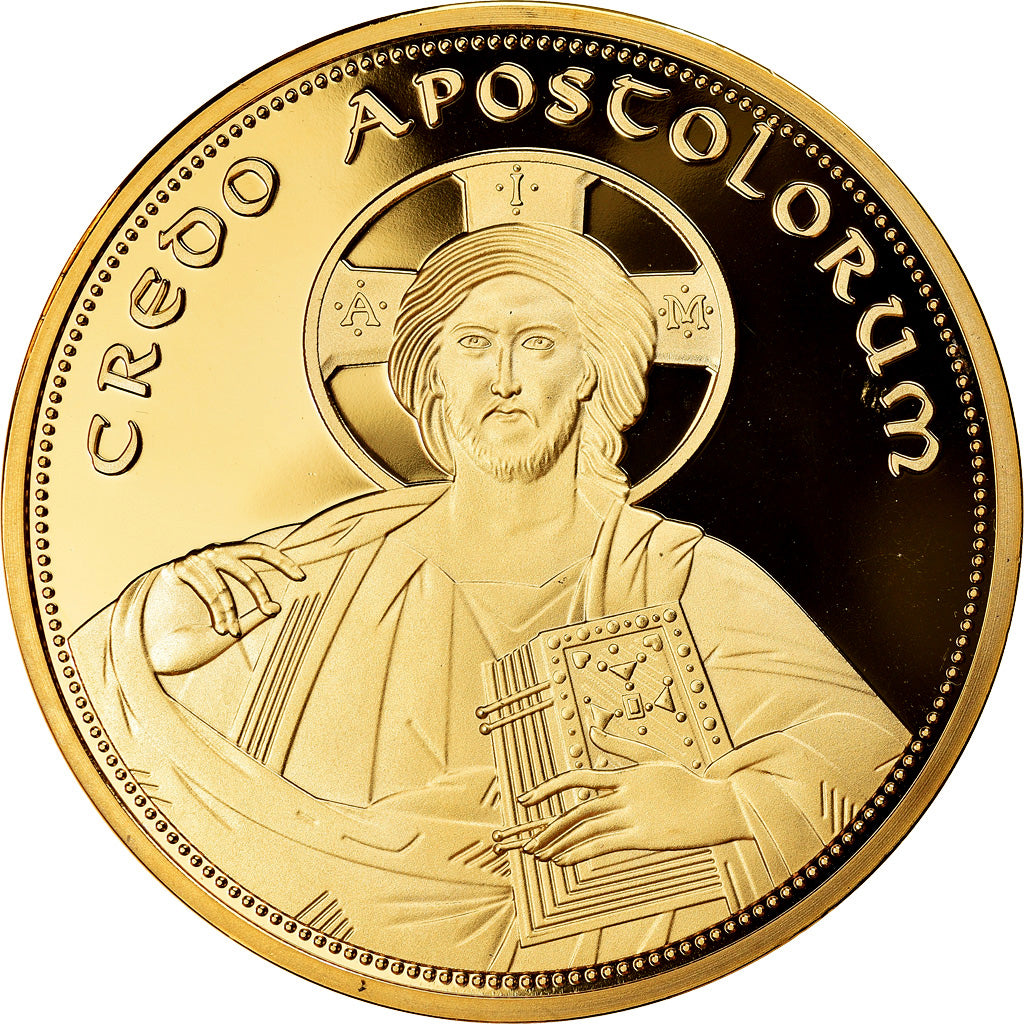 France, Medal, Les 12 Apôtres - Jacques le Mineur, MS(65-70), Copper Gilt