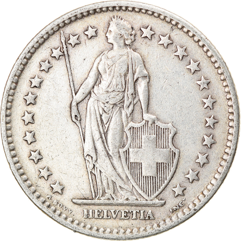 Münze, Schweiz, 2 Francs, 1922, Bern, S+, Silber, KM:21