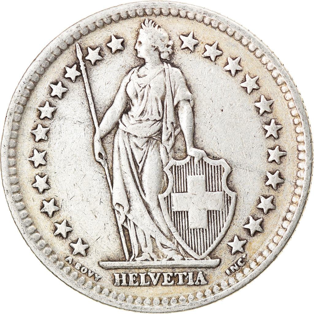 Coin, Switzerland, 2 Francs, 1944, Bern, VF(30-35), Silver, KM:21