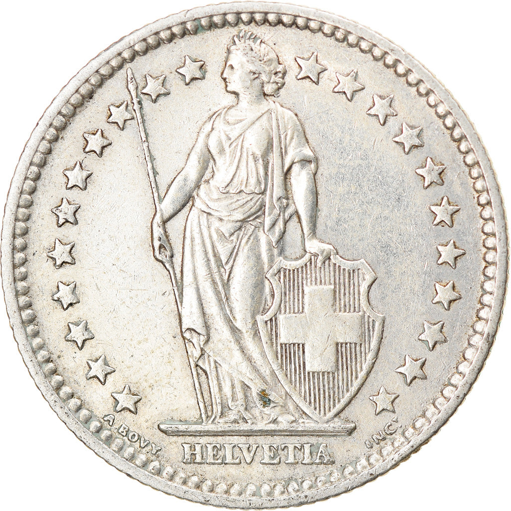 Coin, Switzerland, 2 Francs, 1957, Bern, VF(30-35), Silver, KM:21
