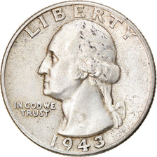 Moneda, Estados Unidos, Washington Quarter, Quarter, 1943, U.S. Mint