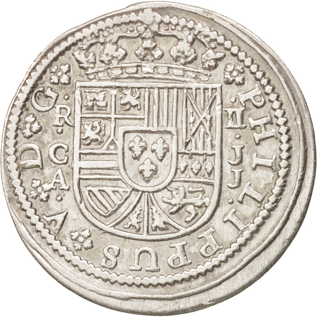 Espagne, Philippe V, 2 Reales, 1718 JJ, Cuenca, KM 308