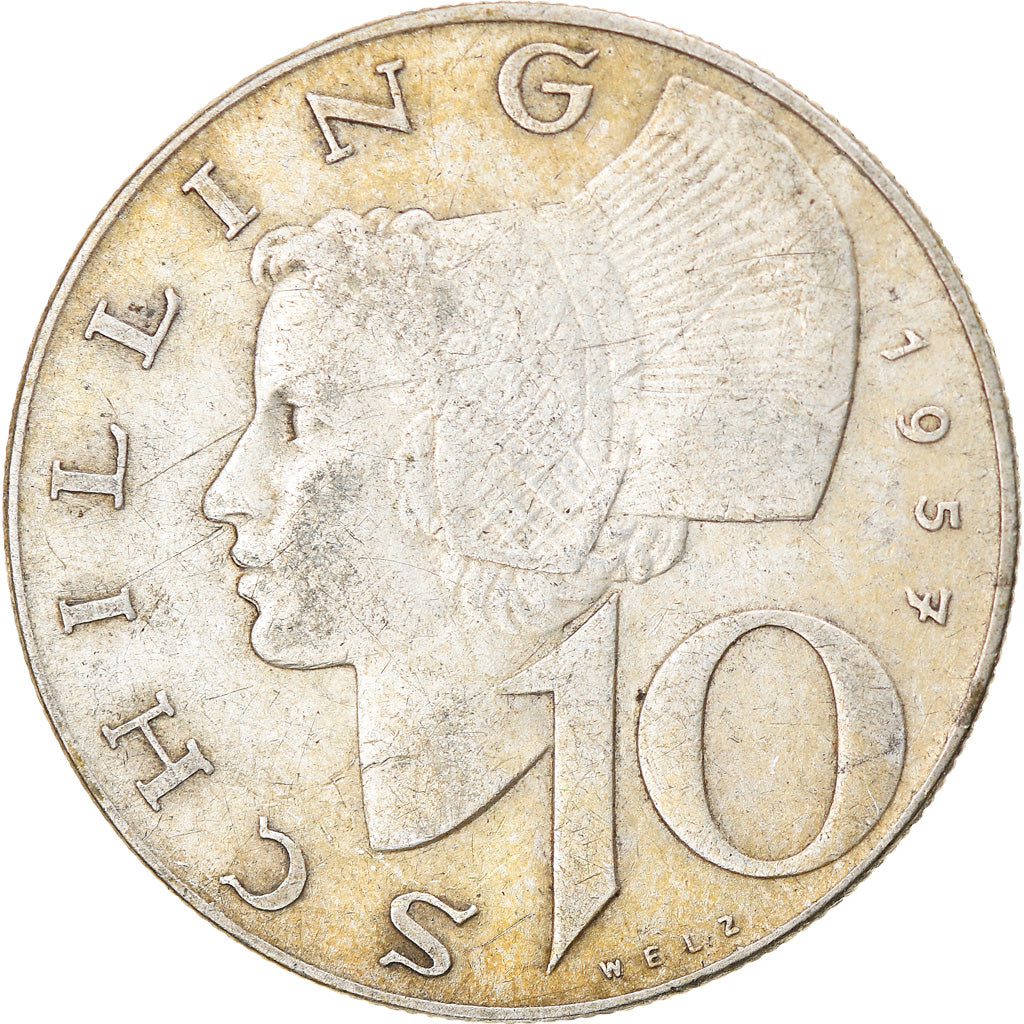 Coin, Austria, 10 Schilling, 1957, EF(40-45), Silver, KM:2882