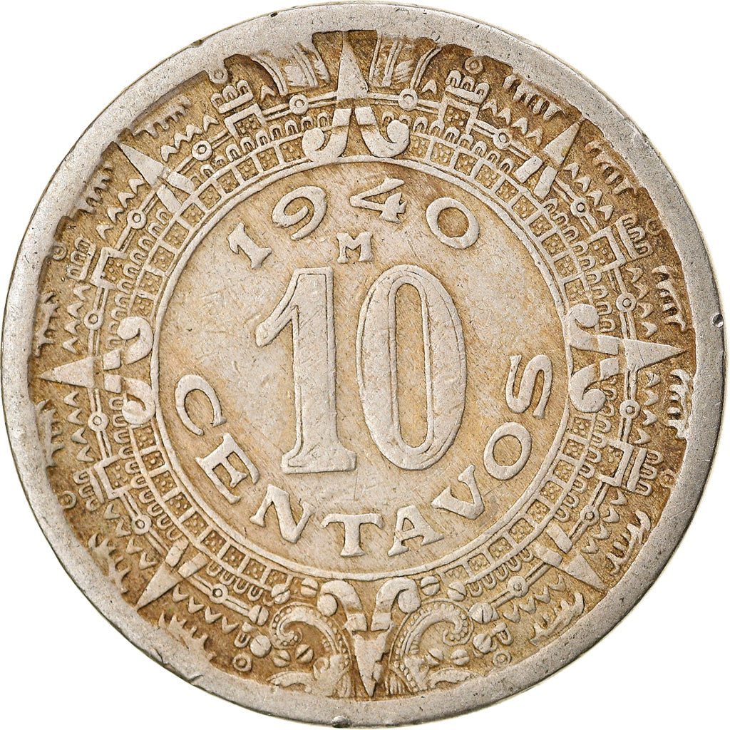 Moneta, Messico, 10 Centavos, 1940, Mexico City, BB, Rame-nichel, KM:432