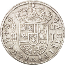 SPAIN, 2 Reales, 1718, Segovia, KM #297, AU(50-53), Silver, 5.72