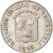 Coin, Venezuela, 5 Centimos, 1945, Philadelphia, EF(40-45), Copper-nickel