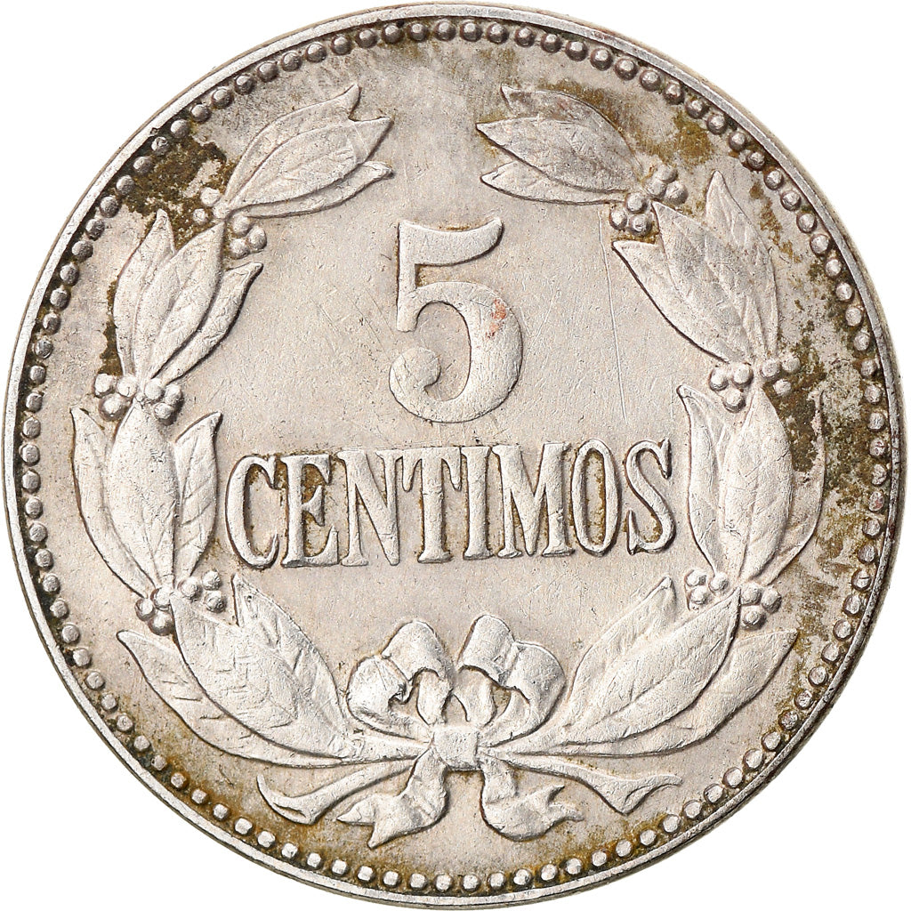 Coin, Venezuela, 5 Centimos, 1945, Philadelphia, EF(40-45), Copper-nickel
