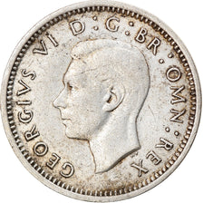 Coin, Great Britain, George VI, 3 Pence, 1943, EF(40-45), Silver, KM:848