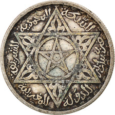 Coin, Morocco, Mohammed V, 100 Francs, 1953, Paris, EF(40-45), Silver, KM:52