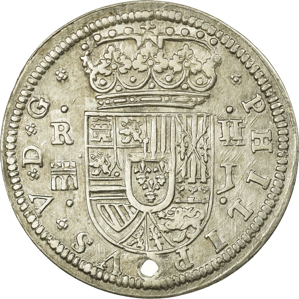 Monnaie, Espagne, Philip V, 2 Reales, 1718, Segovia, TTB+, Argent, KM:297