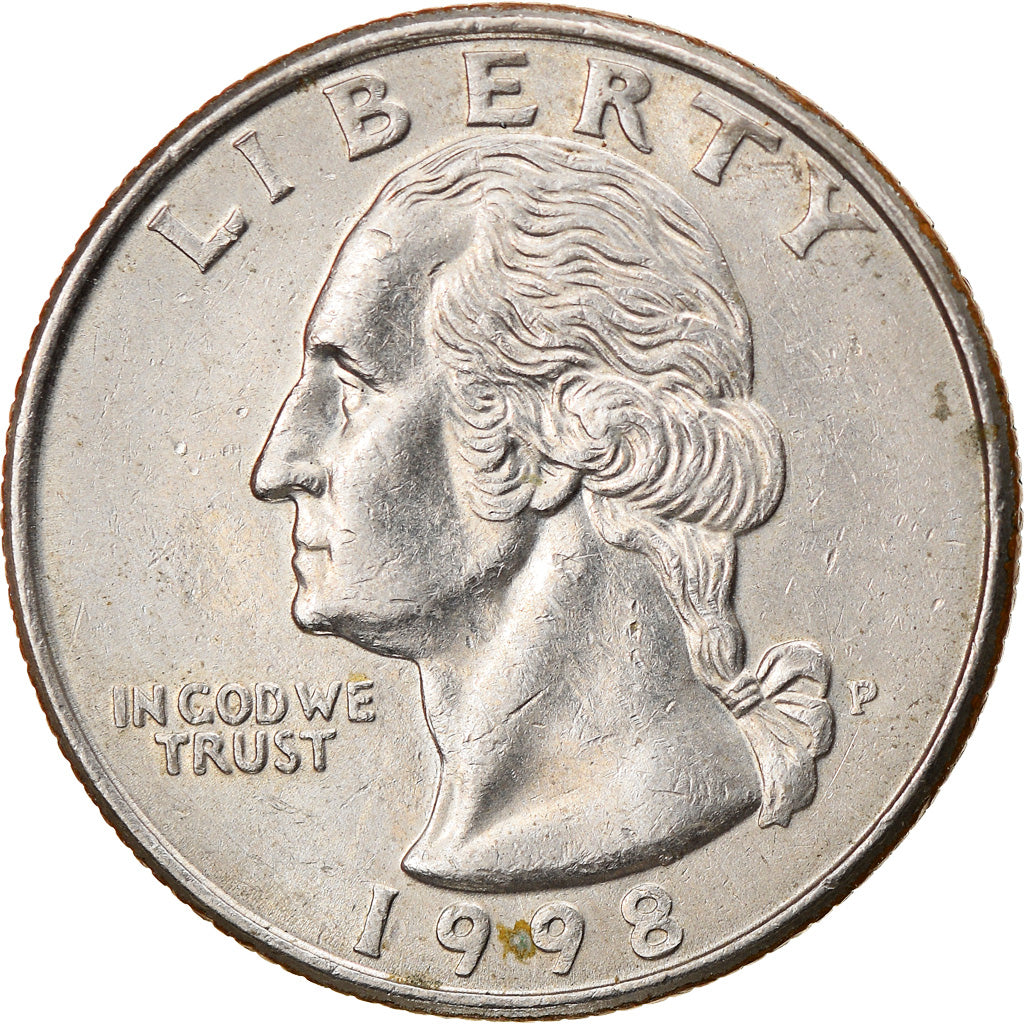Coin, United States, Washington Quarter, Quarter, 1998, U.S. Mint, Denver