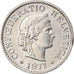 Coin, Switzerland, 5 Rappen, 1971, Bern, MS(60-62), Copper-nickel, KM:26