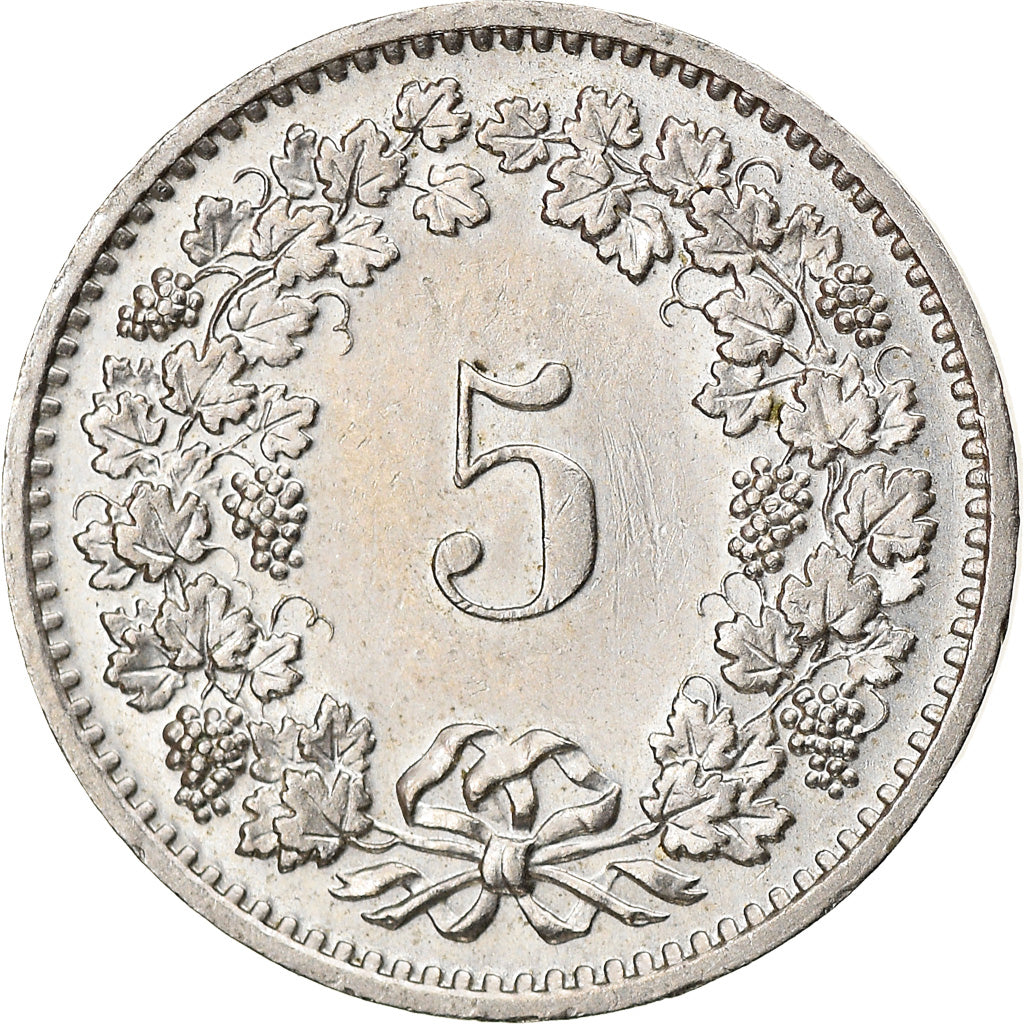 Coin, Switzerland, 5 Rappen, 1971, Bern, MS(60-62), Copper-nickel, KM:26