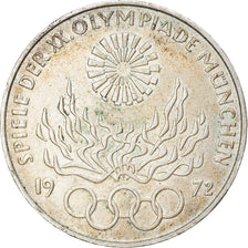 Coin, GERMANY - FEDERAL REPUBLIC, 10 Mark, 1972, Munich, AU(50-53), Silver