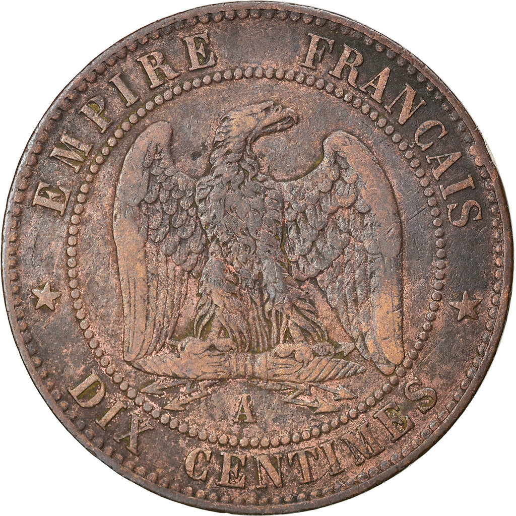 Moneta, Francia, Napoleon III, Napoléon III, 10 Centimes, 1854, Paris, MB