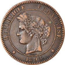 Munten, Frankrijk, Cérès, 10 Centimes, 1898, Paris, ZF, Bronze, KM:815.1
