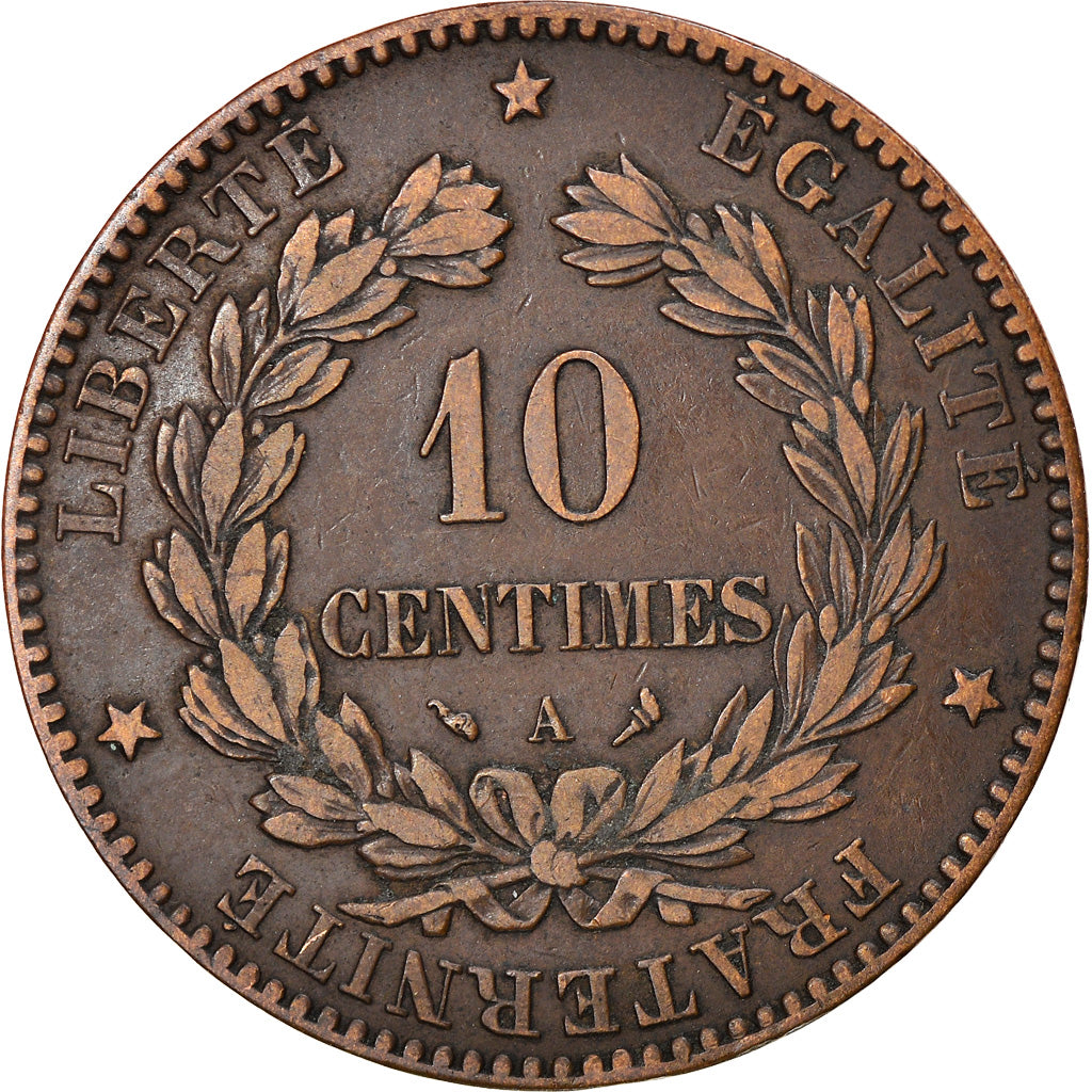 Munten, Frankrijk, Cérès, 10 Centimes, 1898, Paris, ZF, Bronze, KM:815.1
