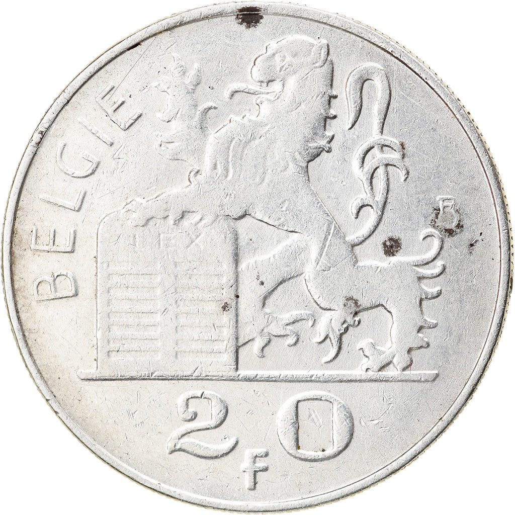 Münze, Belgien, 20 Francs, 20 Frank, 1951, SS, Silber, KM:141.1