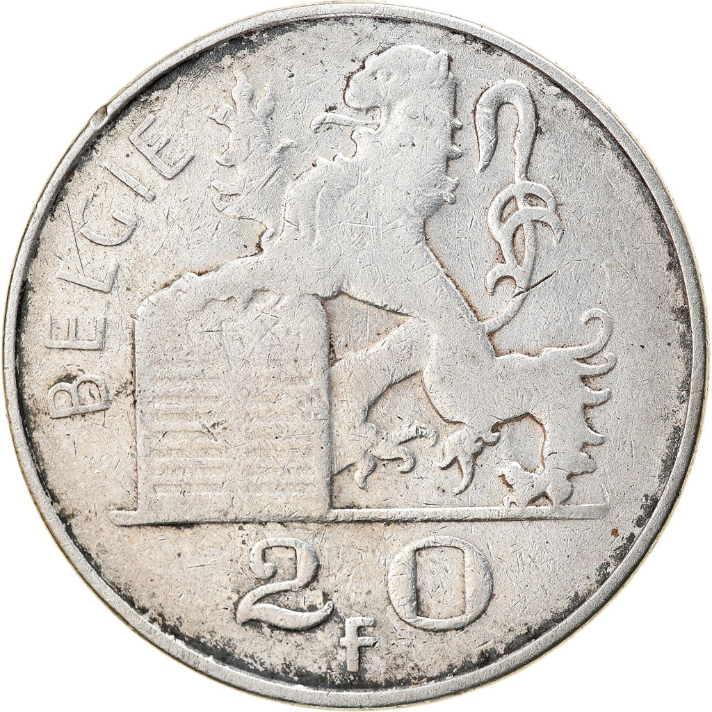 Coin, Belgium, 20 Francs, 20 Frank, 1949, VF(20-25), Silver, KM:140.1