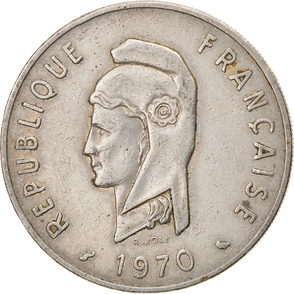 Coin, FRENCH AFARS & ISSAS, 100 Francs, 1970, Paris, EF(40-45), Copper-nickel