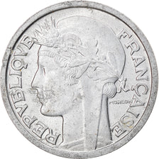 Moneta, Francja, Morlon, 2 Francs, 1958, AU(55-58), Aluminium, KM:886a.1
