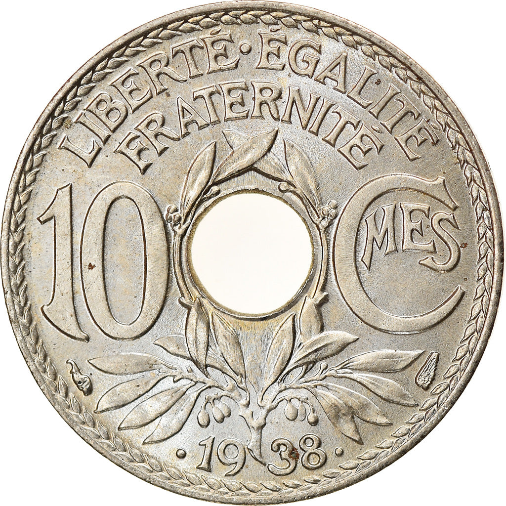 Monnaie, France, Lindauer, 10 Centimes, 1938, FDC, Nickel-Bronze, Gadoury:287