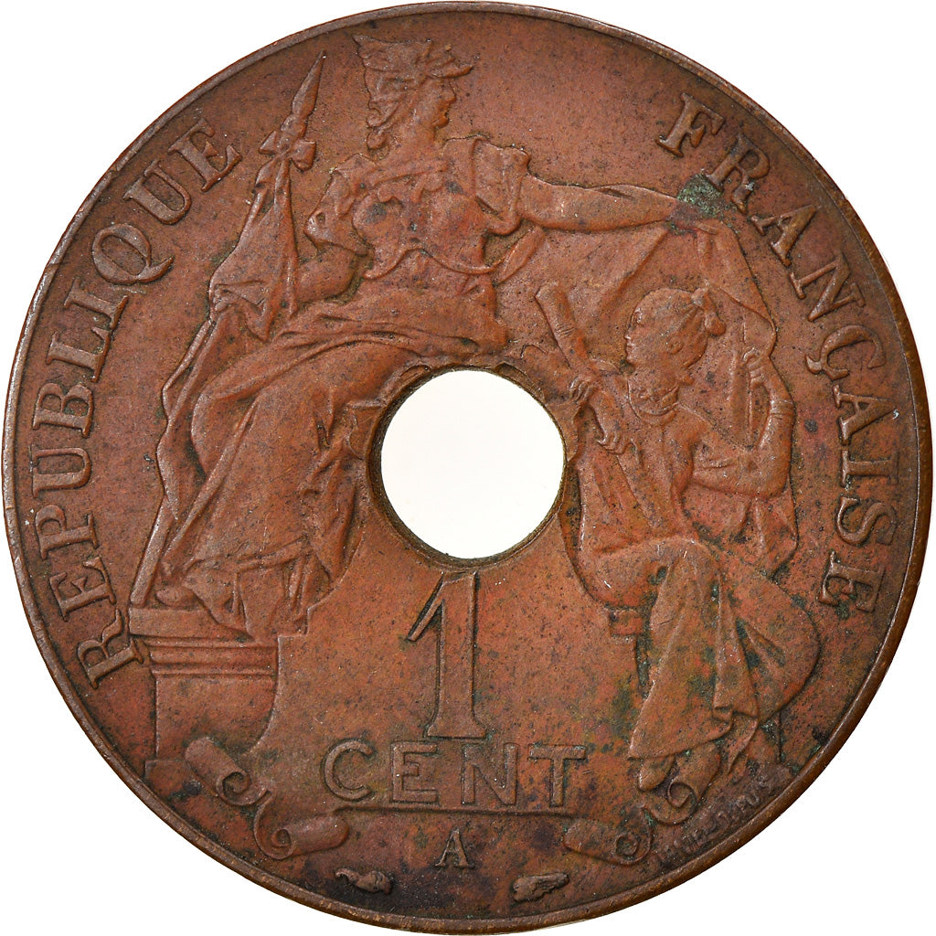 Münze, FRENCH INDO-CHINA, Cent, 1938, Paris, SS, Bronze, KM:12.1, Lecompte:99