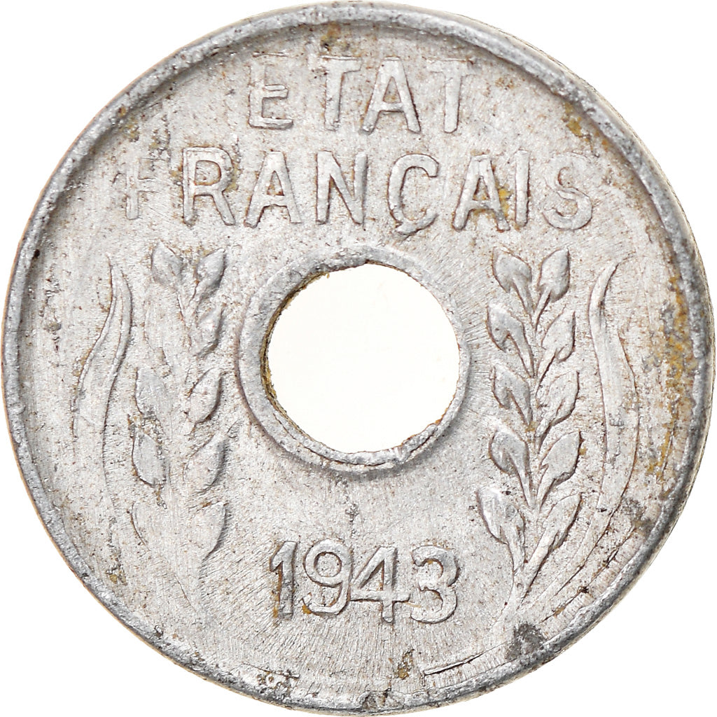 Moneta, INDOCINA FRANCESE, Cent, 1943, Paris, MB+, Alluminio, KM:26