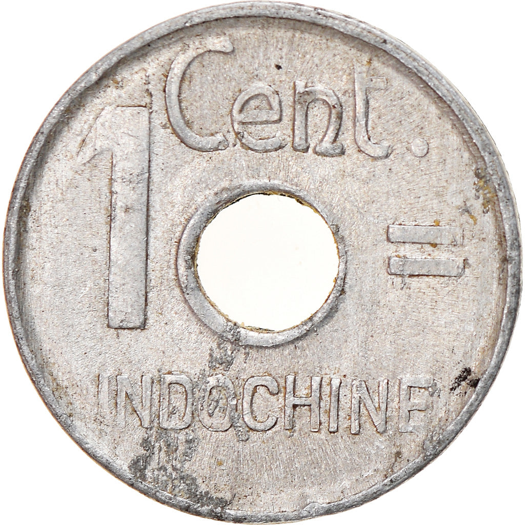 Moneta, INDOCINA FRANCESE, Cent, 1943, Paris, MB+, Alluminio, KM:26