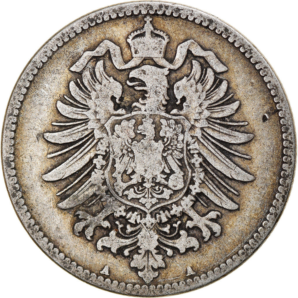 Coin, GERMANY - EMPIRE, Wilhelm I, Mark, 1876, Berlin, VF(30-35), Silver, KM:7