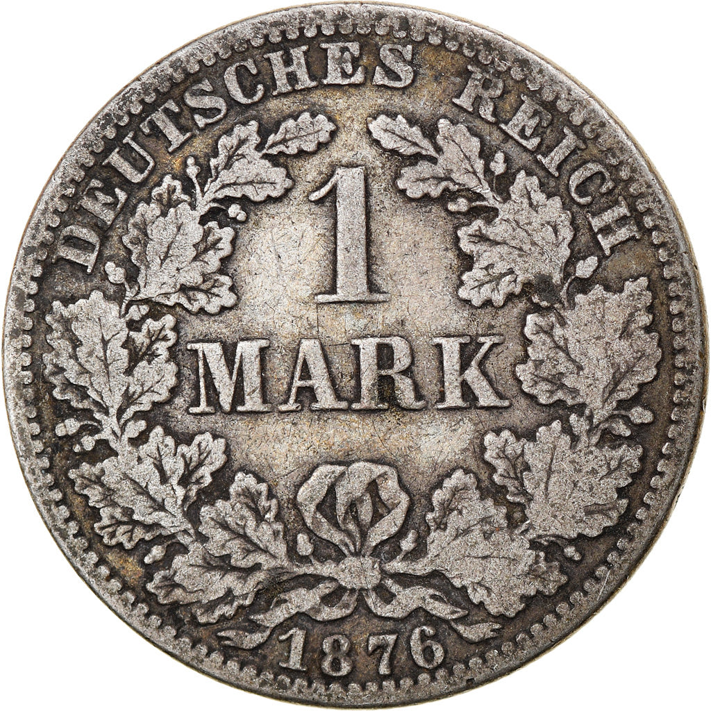 Coin, GERMANY - EMPIRE, Wilhelm I, Mark, 1876, Berlin, VF(30-35), Silver, KM:7