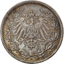 Moneda, ALEMANIA - IMPERIO, 1/2 Mark, 1918, Munich, MBC, Plata, KM:17