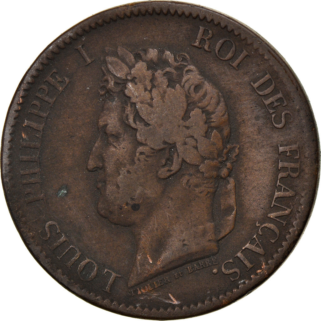 Coin, FRENCH COLONIES, Louis - Philippe, 5 Centimes, 1844, Paris, VF(30-35)