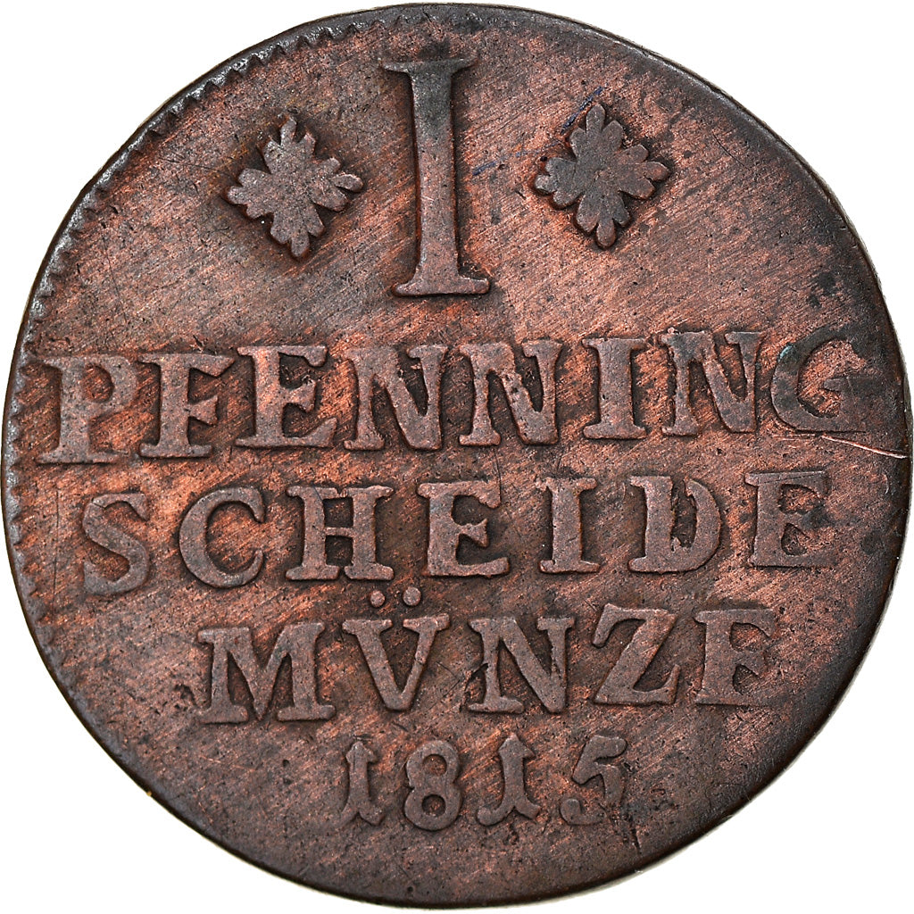 Coin, German States, BRUNSWICK-WOLFENBUTTEL, Fredrich Wilhelm, Pfennig, 1815