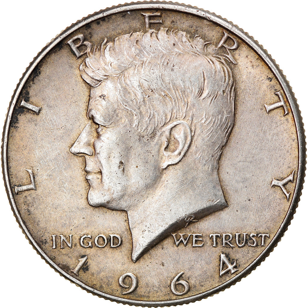 Coin, United States, Kennedy Half Dollar, Half Dollar, 1964, U.S. Mint