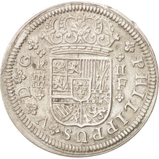 SPAIN, 2 Reales, 1722, Segovia, KM #297, AU(50-53), Silver, 5.56