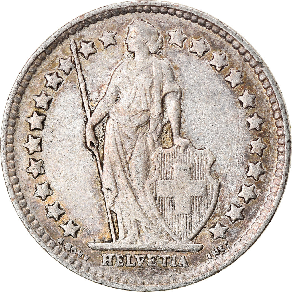 Coin, Switzerland, 1/2 Franc, 1942, Bern, VF(30-35), Silver, KM:23