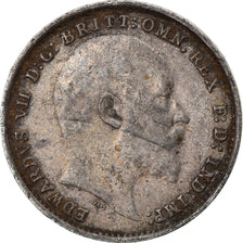 Coin, Great Britain, Edward VII, 3 Pence, 1905, VF(30-35), Silver, KM:797.2