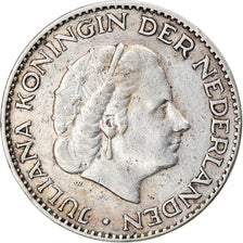 Coin, Netherlands, Juliana, Gulden, 1955, EF(40-45), Silver, KM:184