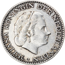 Coin, Netherlands, Juliana, Gulden, 1955, EF(40-45), Silver, KM:184