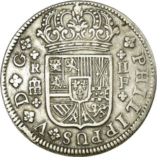 Coin, Spain, Philip V, 2 Reales, 1723, Segovia, AU(50-53), Silver, KM:297
