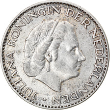 Coin, Netherlands, Juliana, Gulden, 1958, VF(30-35), Silver, KM:184