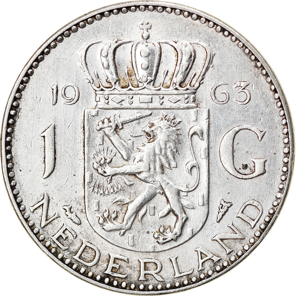 Moneta, Paesi Bassi, Gulden, 1963, BB, Argento, KM:184