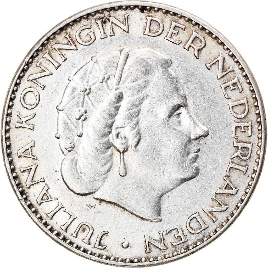 Coin, Netherlands, Gulden, 1963, EF(40-45), Silver, KM:184