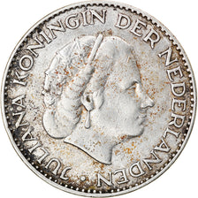 Coin, Netherlands, Juliana, Gulden, 1956, VF(30-35), Silver, KM:184