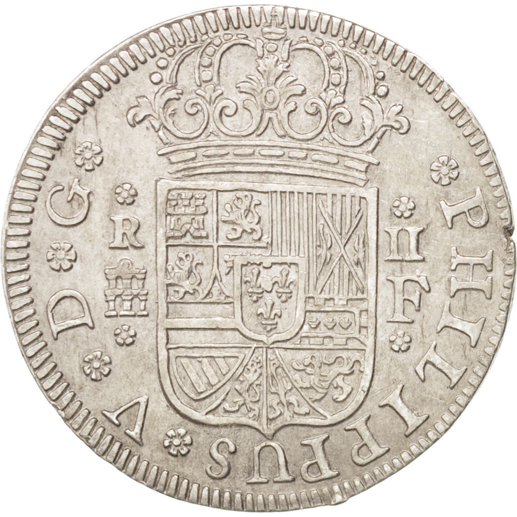 Moneta, Spagna, Philip V, 2 Reales, 1724, Segovia, SPL-, Argento, KM:297