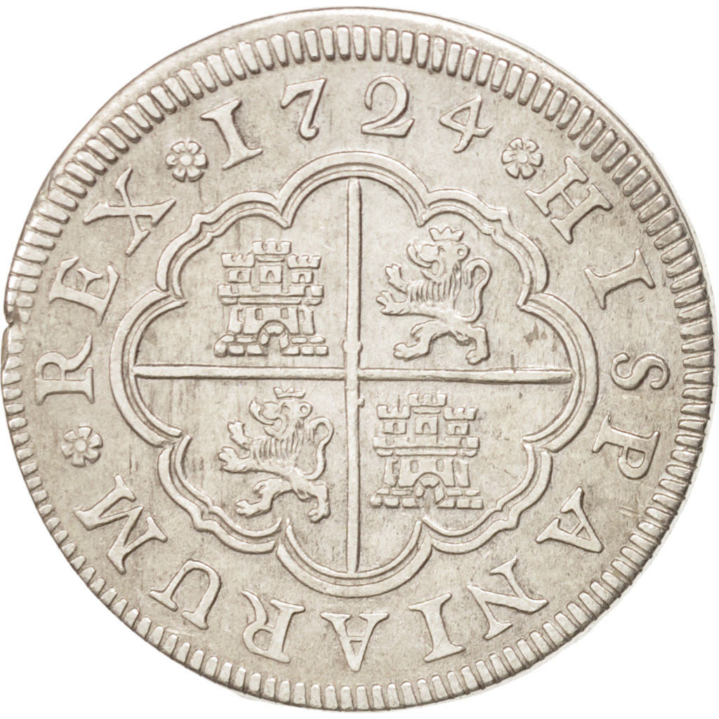 Moneta, Spagna, Philip V, 2 Reales, 1724, Segovia, SPL-, Argento, KM:297