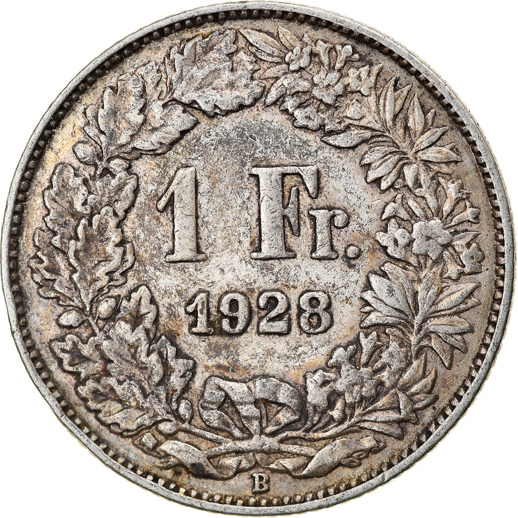 Coin, Switzerland, Franc, 1928, Bern, VF(30-35), Silver, KM:24