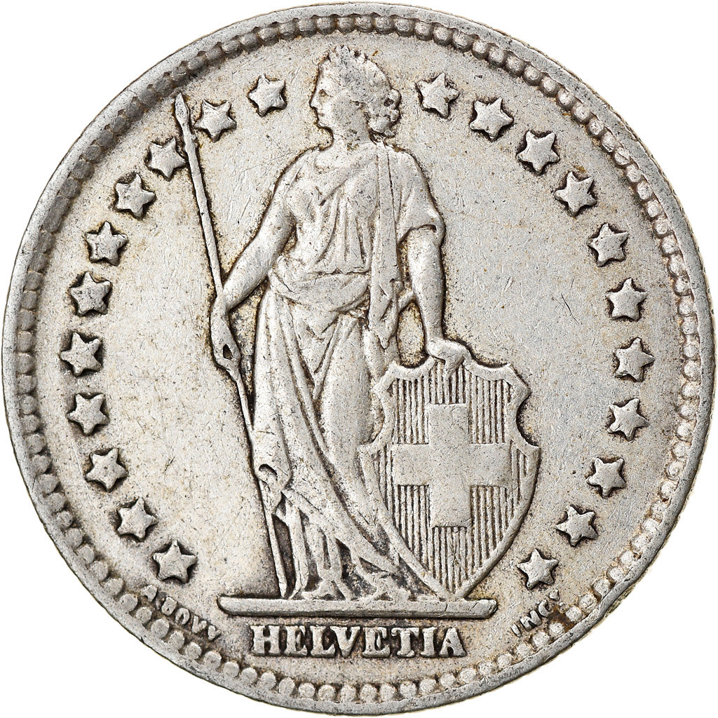 Moeda, Suíça, Franc, 1939, Bern, EF(40-45), Prata, KM:24